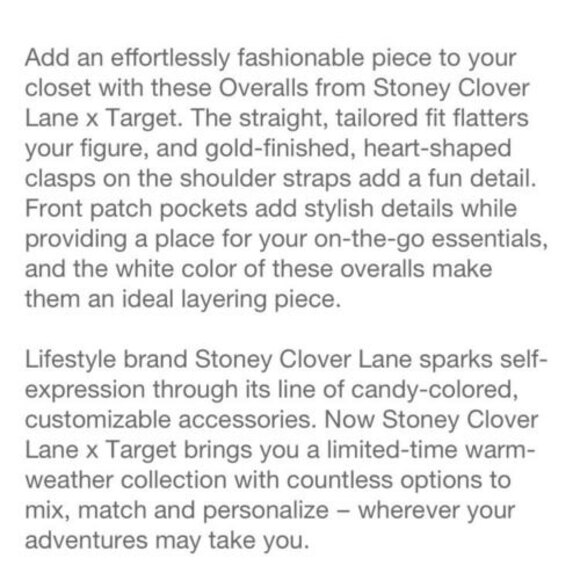 NEW Stoney Clover Lane x Target White Overalls Size Small Linen Blend Women's - Picture 5 of 12